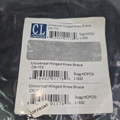Comfortland CK-110 Universal Hinged Knee Brace Black
