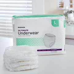 McKesson Adult Disposable Cloth Underwear Maximum Absorbency – Size L 18 Count