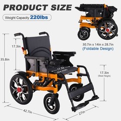 Ultra Lightweight Transport Wheelchair for Adults, oldable,Black FrameUpholstery