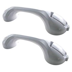 AmeriHome SGBSET16 16 in. Repositionable Suction Grab Bar Set – WH – 2 Piece Set