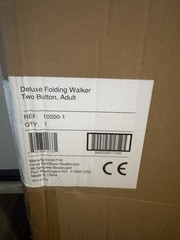 Drive Deluxe Folding Walker 2 Button 10200-1