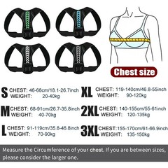 Shoulder Support Adjustable Back Pain Support Posture Corrector Brace Belt Strap