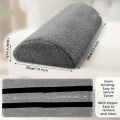 New Knee Pillow for Back Sleeping Memory Foam Half Moon Bolster Pillow for Legs