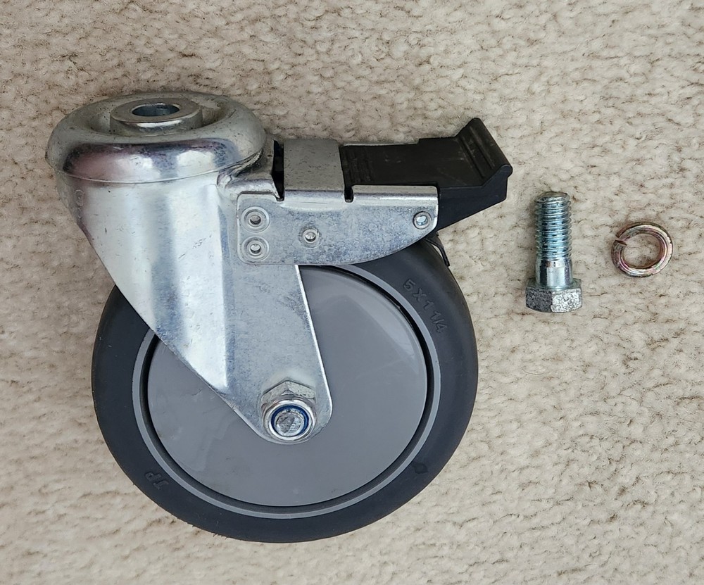 Invacare Reliant 350-450-600 Lift 5″ Swivel Caster w/ Brake Mounting Hardware
