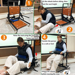 Electric Floor Lift for Elderly – 450 LBS Capacity, Indoor/Outdoor Use