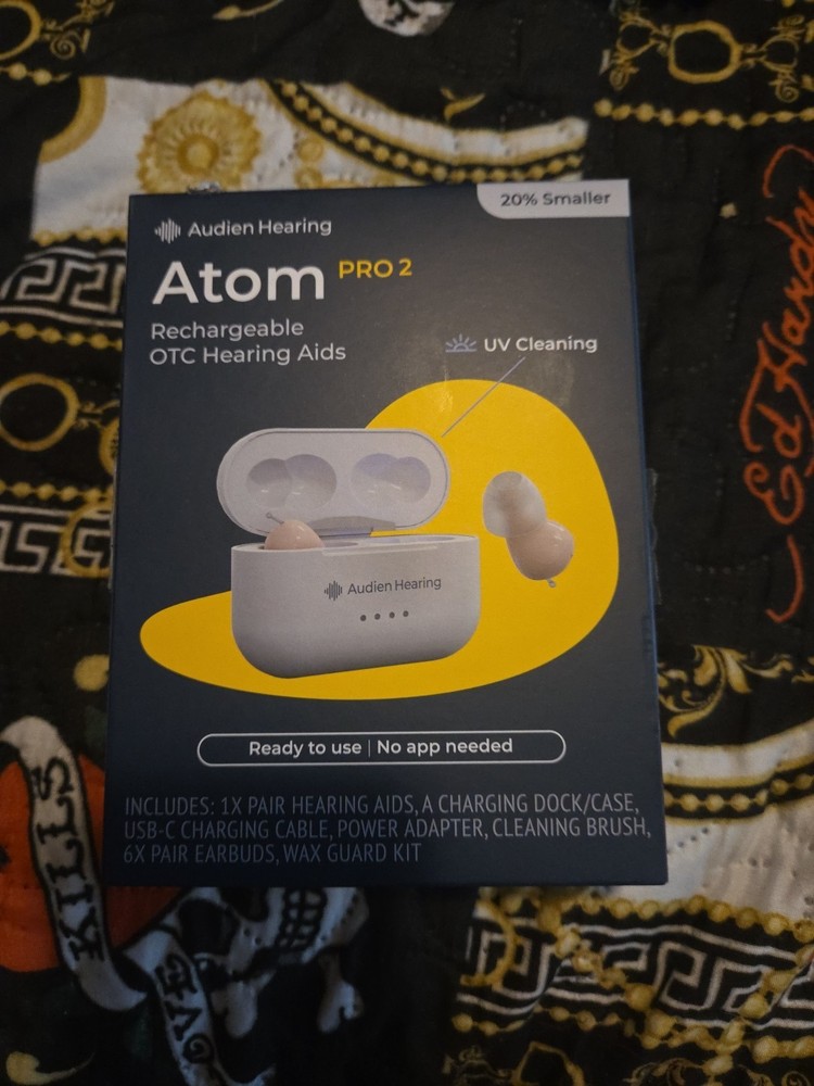 Audien ATOM PRO 2 Wireless Rechargeable OTC Hearing Aids