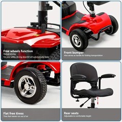 4 Wheels Mobility Scooter 200W Power Electric Wheelchairs Heavy Duty for Seniors