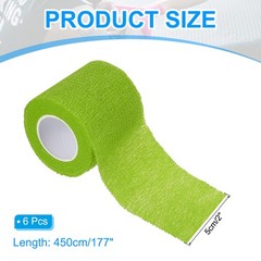 2″ x 177″ 12 Pcs Self Adhesive Bandage Wrap Elastic Self Tape Light Green