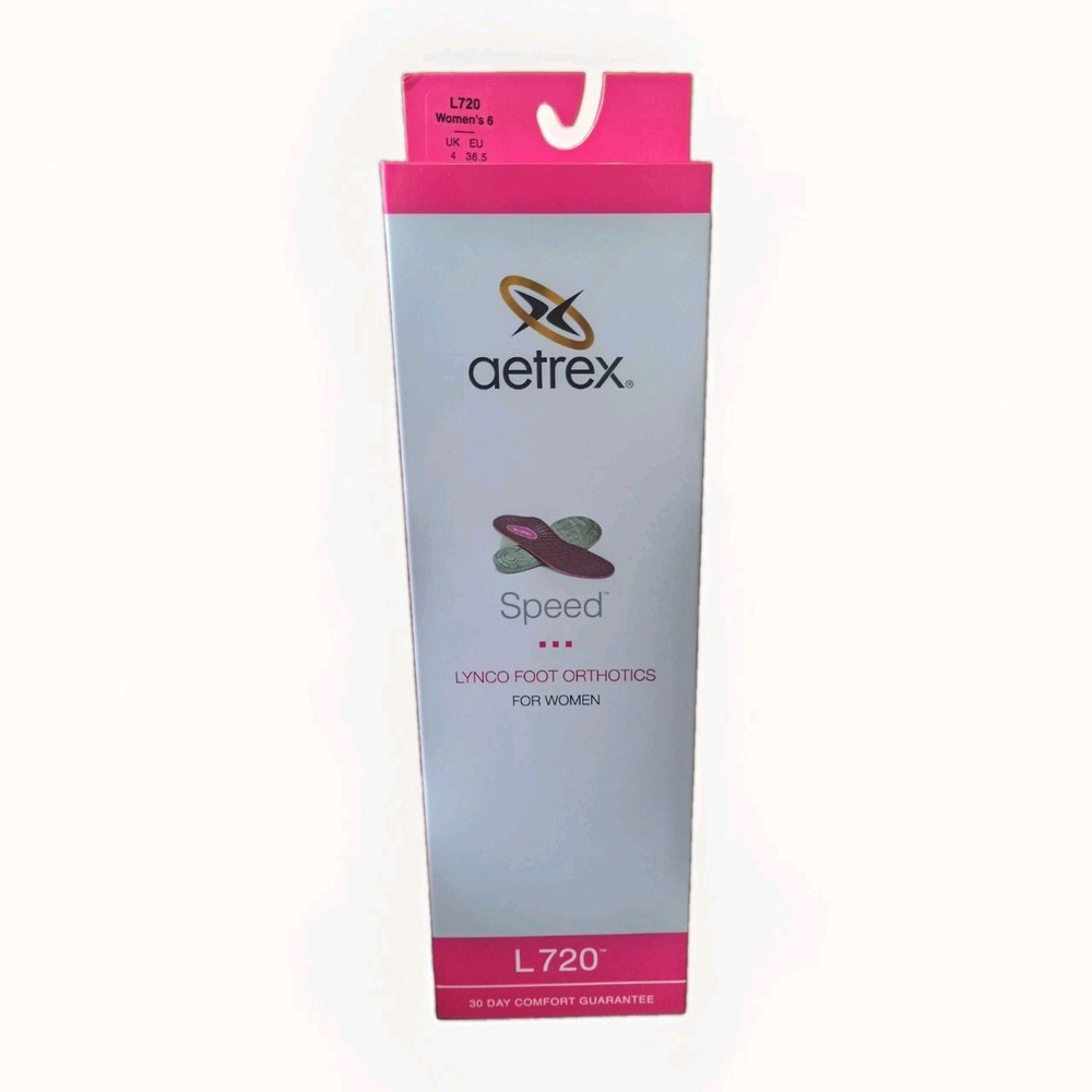 Aetrex L720 Womens Speed Lynco Foot Orthotics Posted Flat/Low Arch Support SZ 6