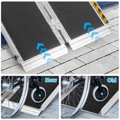 10FT Aluminum Multi-Folding Wheelchair Ramp Briefcase Style Portable Heavy Duty