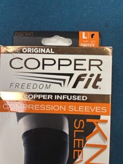 Copper Fit Freedom Copper Infused Knee Compression Sleeve Size L 14″- 16″ Unisex
