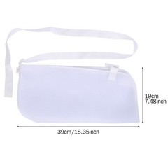 Adjustable Breathable Arm Sling Shoulder Immobilizer (White)
