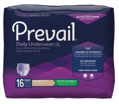 Prevail Women’s Daily Underwear Extra Large 48″-64″ Maximum Absorbency 16 Count