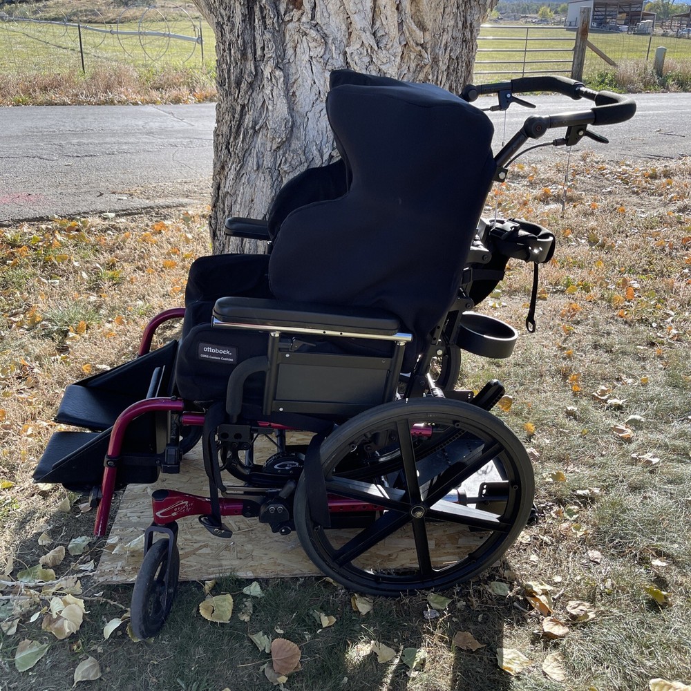 NICE! Quickie Iris Tilt-In-Space Manual Transport Rehab Wheelchair