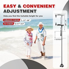 BeneCane Walking Cane for Men & Women Stick 31-38inch, Gray