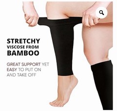 Bams Bamboo Compression Toeless Socks Black Lot Of 3 Plus Size (3XL) Open Toe