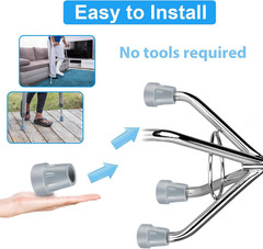 Cane Tips Heavy Duty Rubber Replacement 7/8 Inch Gray for Walking Canes Crutches