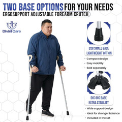 Forearm Crutches for Adults Adjustable Aluminum Pair Lightweight Support