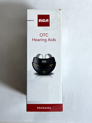 RCA OTC Behind-The-Ear Hearing Aids With Charging Case Silver BRAND NEW *NICE*