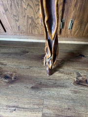 Beautiful vintage Diamond Willow walking stick/cane 36″ Heavy Duty Rubber Grip