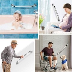 2 PACK Grab Bar Stainless Steel Bath Bathroom Safety Handicap Hand Rail Support
