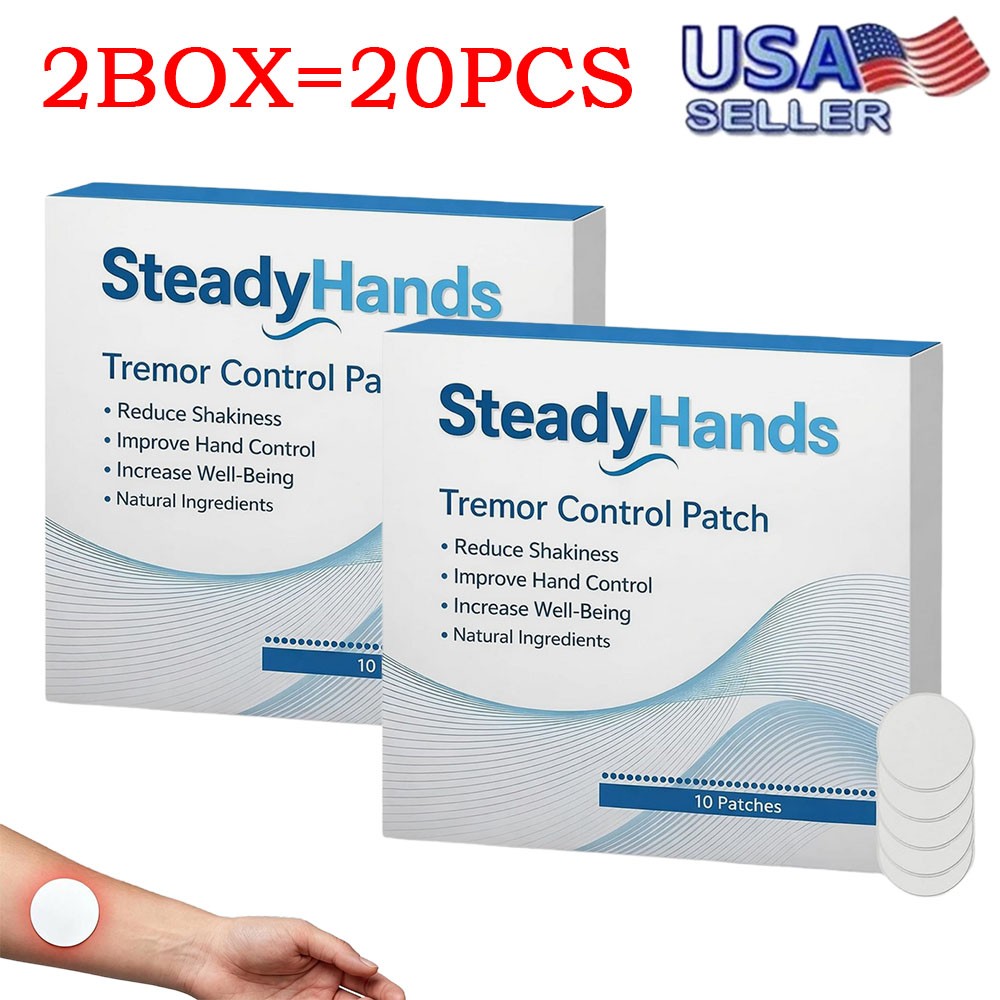 2xSteadyhands Tremor Control Patch, Steady Hands Control Patch – Hand Stabilizer