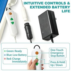 Irtme Electric Lift Chair for Elderly, Foldable Bath & Floor Lift Remote, 308Lbs