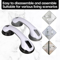 2Pack Shower Grab Bar 12″ Showers Suction Bar Handle Bathroom Safety Grip Handle