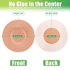 Adhesive Sensor Covers 40 PCS Waterproof Tan Non-Woven No Glue Center Long