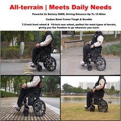 Used Folding Power Electric Wheelchairs FDA Mobility Scooter 20Ah Home Travel