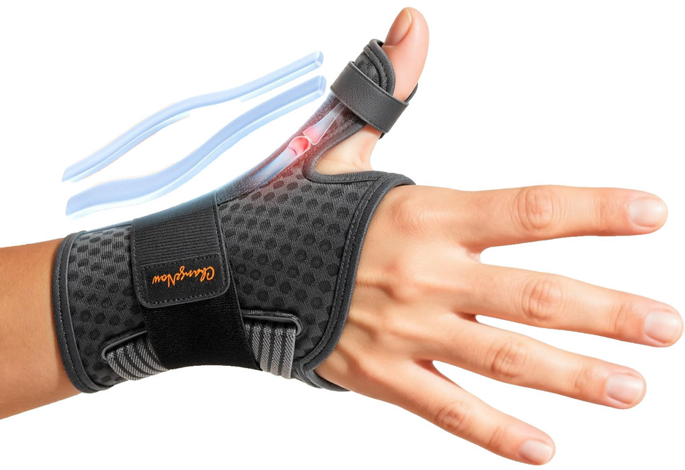 Ultra Breathable Thumb Brace for Right or Left Hand Black Size Medium NEW