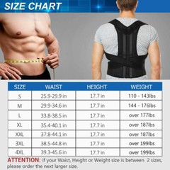Corrector De Postura Invisible Dolor Cuello Hombros Espalda Para Mujer Hombre US