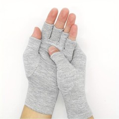 1Pair Bamboo Fiber Compression Gloves for Hand Care Exercise Wrist Brace Support