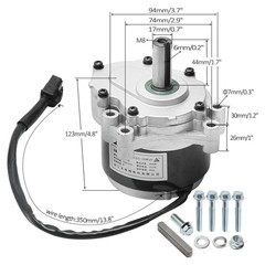 Dual 24V 250W Motor Conversion Kit 12“ wheels Joystick Controller fr Wheelchair