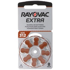 1000 x Rayovac Extra Advanced size 312 hearing aid batteries 8 blister PR41 2…