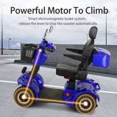 500W 48V/20AH Four Wheels Mobility Scooter for Senior & Adult 330lbs Capacity