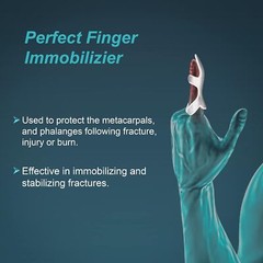 Tynor Mallet Finger Splint Silver Universal Size Curved Trigger Tendon Injury