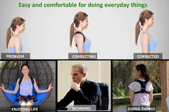 GLADTON Posture Corrector Back Brace for Men and Women. Large (up to 55″)