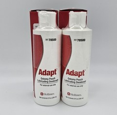 2 units Hollister 78500 Adapt Ostomy Pouch Lubricating Deodorant 8oz each