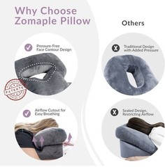 3 Pack Face Down Sleeping Pillow Stomach Sleeper Prone Rest Support Zomaple New