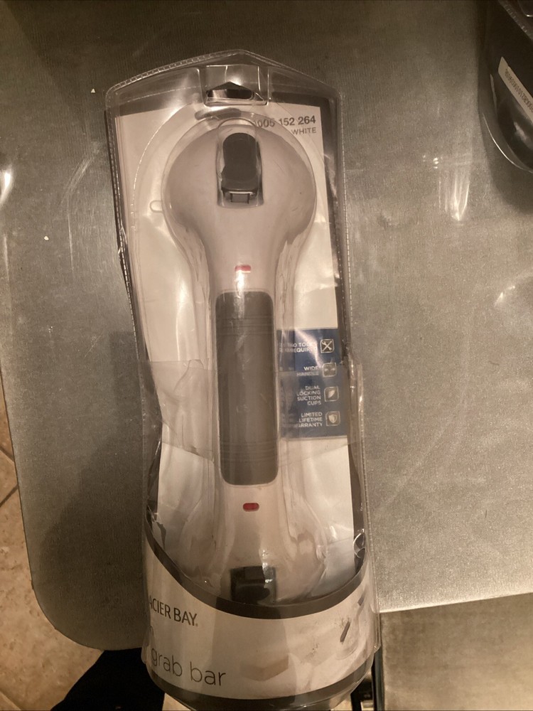 Suction Cup Grab Bar White 12″ Glacier Bay