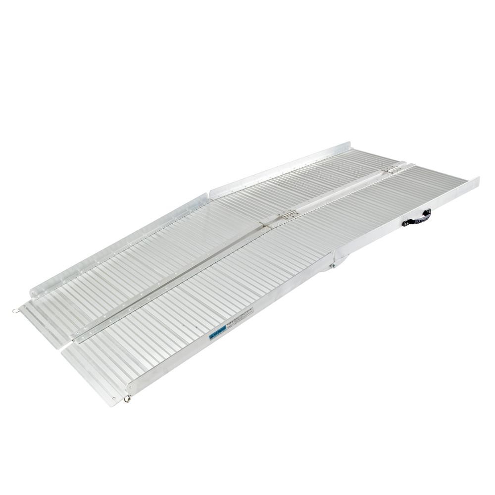 6 Ft Aluminum Multi-Folding Wheelchair Scooter Mobility Ramp Portable Non-Slip