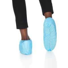 McKesson Blue Shoe Cover One Size Nonskid Sole 16-3510 100 Ct