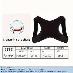 Adjustable Posture Corrector Back Shoulder Support Brace Upper Back Straightener