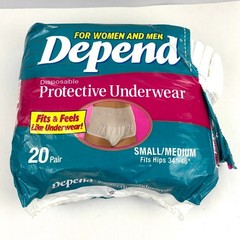 VTG Depend 19 Disposable Protective Underwear Adult Incontinence 1990s
