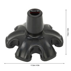 Cane Tip with 6 Support Rubber Foot for Walking Canes 3/4 Inch Shaft Self Stand-