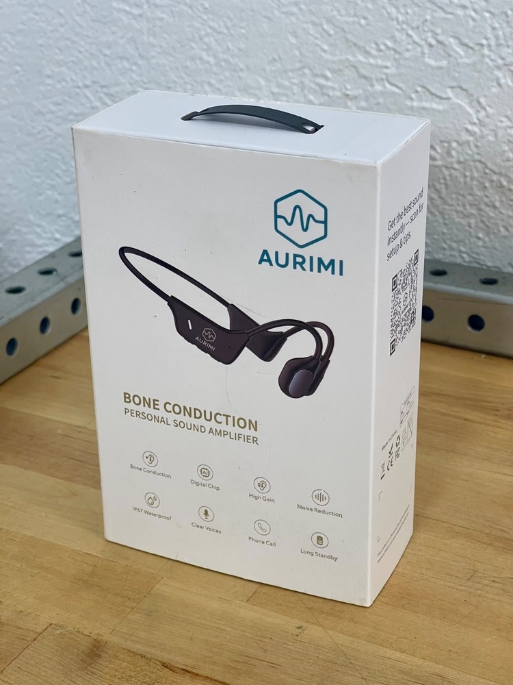 NEW AURIMI Bone Conduction Personal Sound Amplifier, Open Ear Design hearing