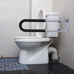 1pcs Folding Hinged Bathroom Rail Grab Bar Support Drop Down Handle Adjustabble