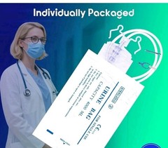 6 Urinary Drainage Bags 4000ml Urine Catheters Bags with Anti-Reflux Chamber