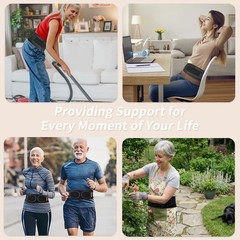 Slim Narrow Back Brace for Lower Back Pain Relief, Lightweight Adjustable Suppor